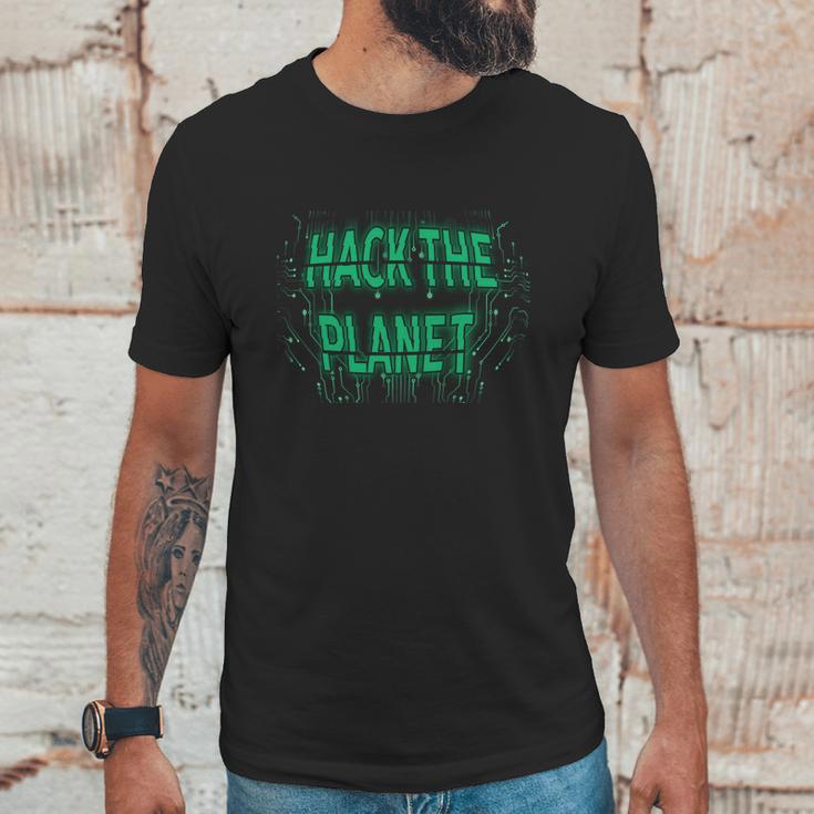 Hack The Planet Gift Great Gift For Computer Hackers Coders Gift Graphic Design Printed Casual Daily Basic Unisex T-Shirt Gifts for Him