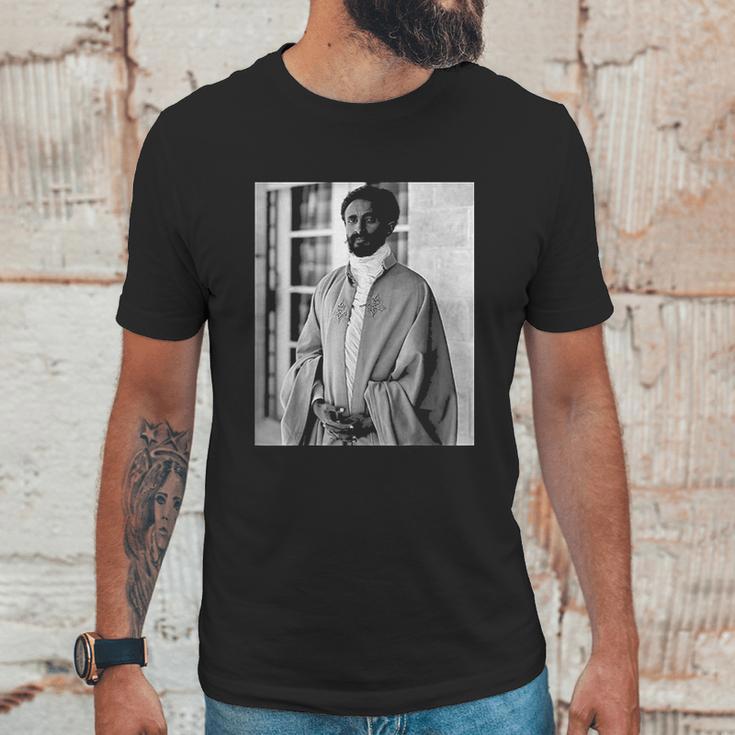 Haile Selassie Ethiopian Emperor Portrait Unisex T-Shirt Gifts for Him