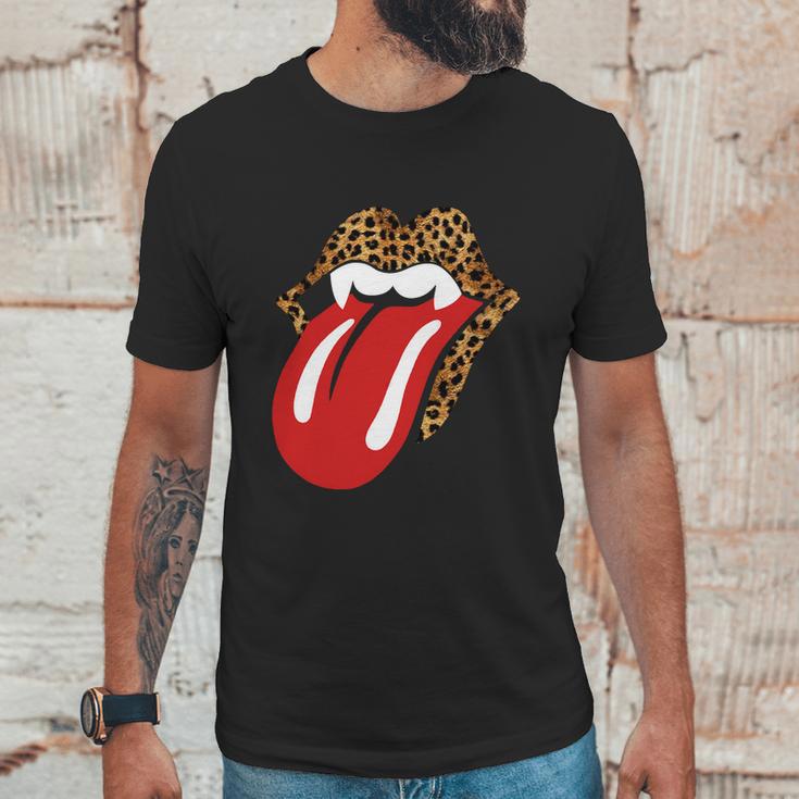 Halloween Leopard Panther Dracula Tongue Scary Unisex T-Shirt Gifts for Him