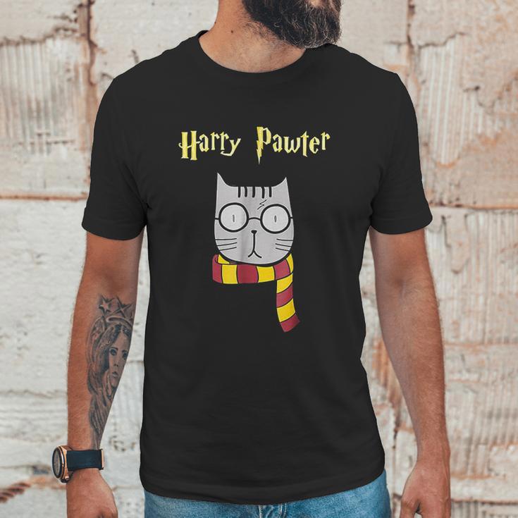 Harry Pawter Funny Magic Cat With Glasses Gift Unisex T-Shirt Gifts for Him