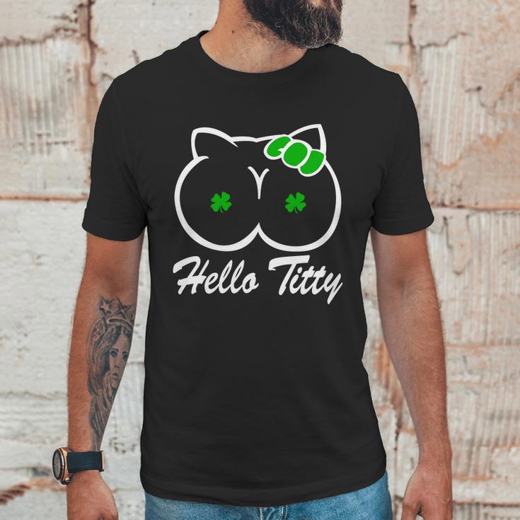 Hello Titty Irish Clover Unisex T-Shirt Gifts for Him