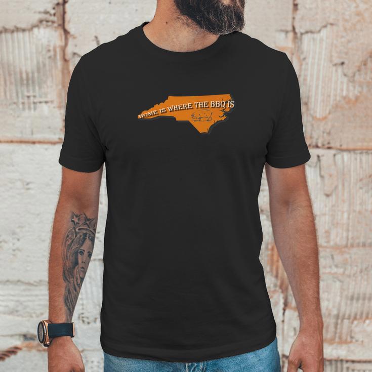 Home Is Where The Bbq Is North Carolina With Pig Unisex T-Shirt Gifts for Him