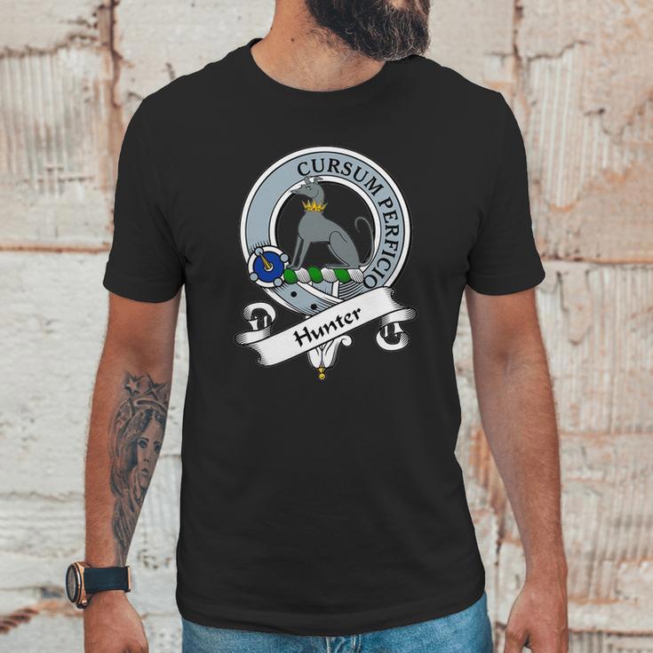 Hunter Clan Badge Scottish Clan Badges Unisex T-Shirt Gifts for Him