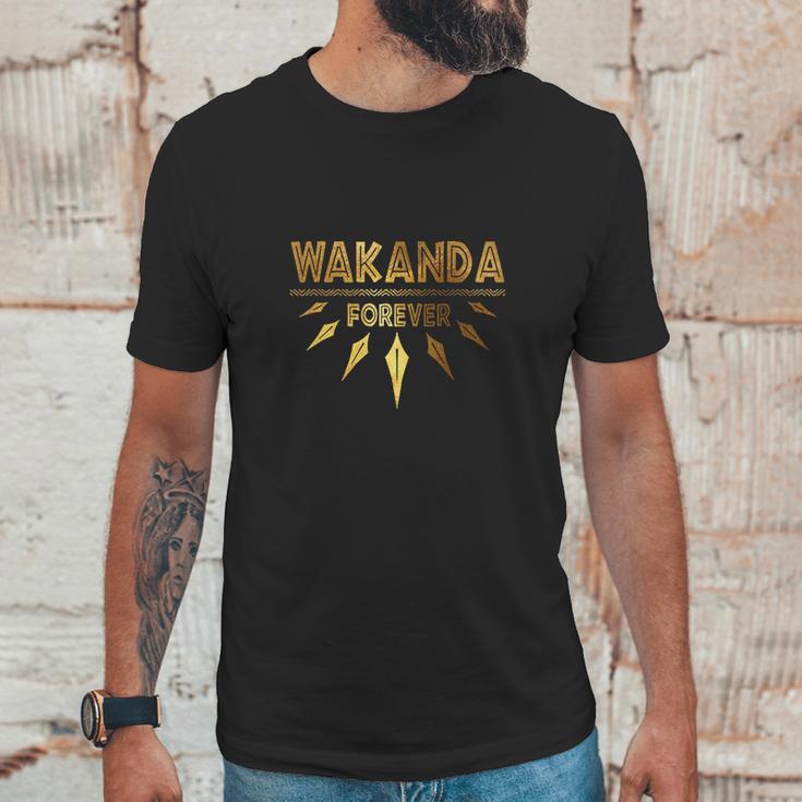 Iapparel Wakanda Forever Gold Foil Unisex T-Shirt Gifts for Him