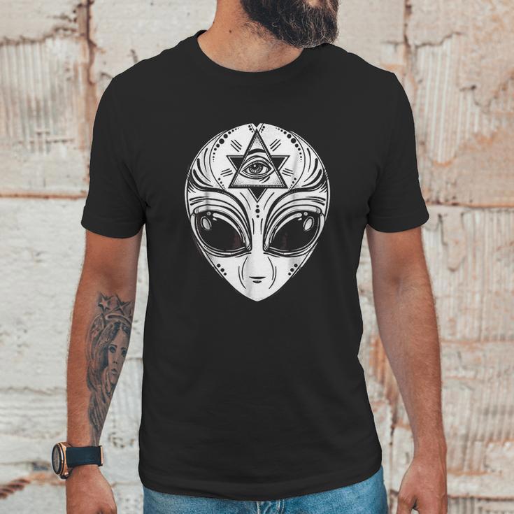 Illuminati Alien Occult Mason All Seeing Eye Unisex T-Shirt Gifts for Him