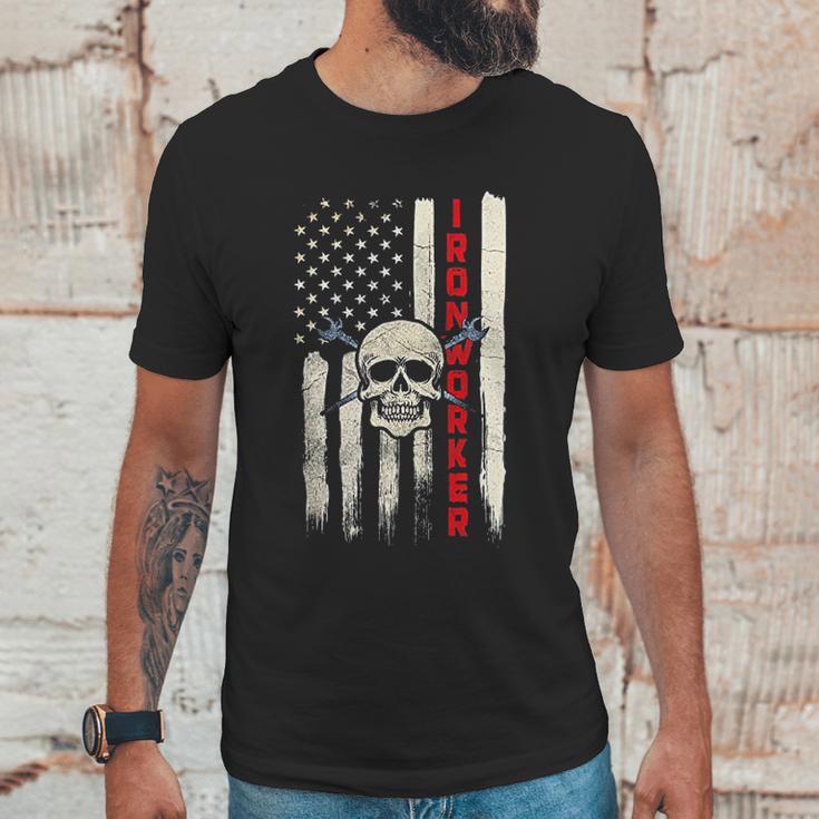 Ironworker Union Gift Design On Back Unisex T-Shirt Gifts for Him