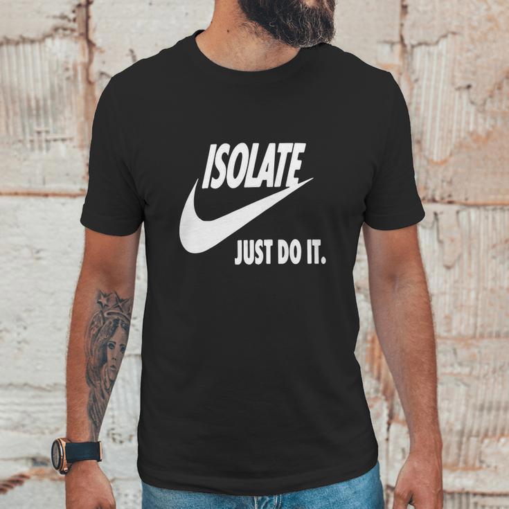 Isolate Just Do It White Unisex T-Shirt Gifts for Him