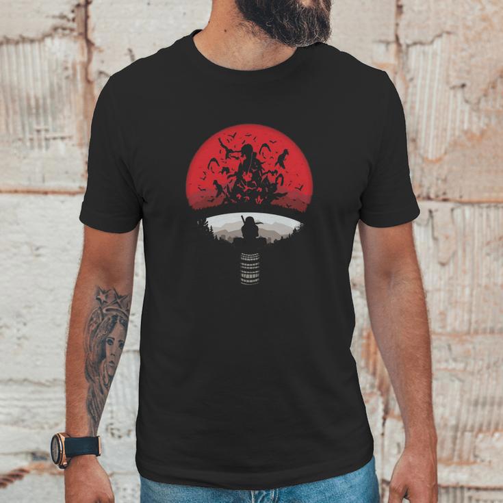 Itachi Uchiha Red Moon Naruto Unisex T-Shirt Gifts for Him