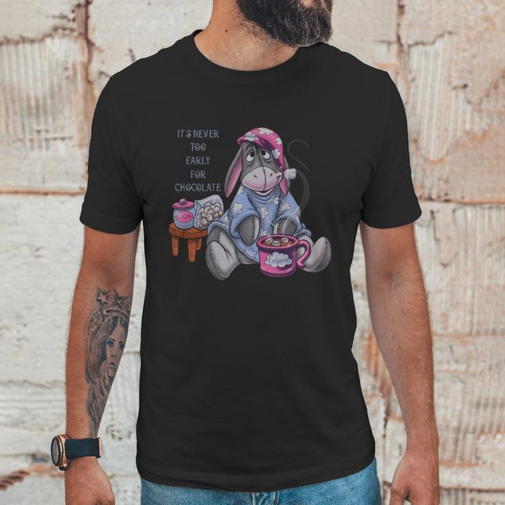 It’S Never Too Early For Chocolate Eeyore Shirt Unisex T-Shirt Gifts for Him