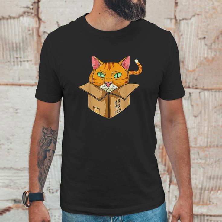 If Its Fits Sit Cat Box Funny Quote For Owner Unisex T-Shirt Gifts for Him