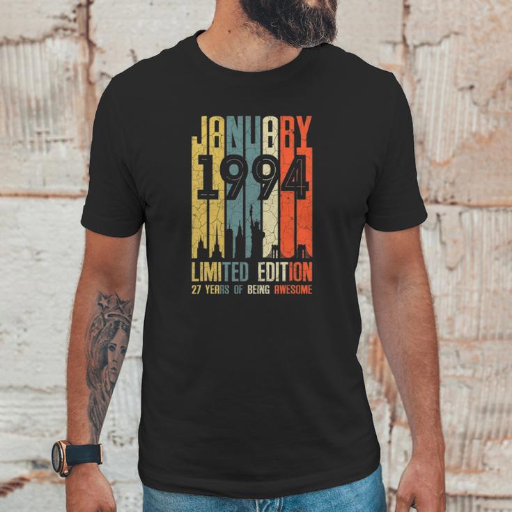 January 1994 27 Years Old 1994 Birthday Gift Unisex T-Shirt Gifts for Him