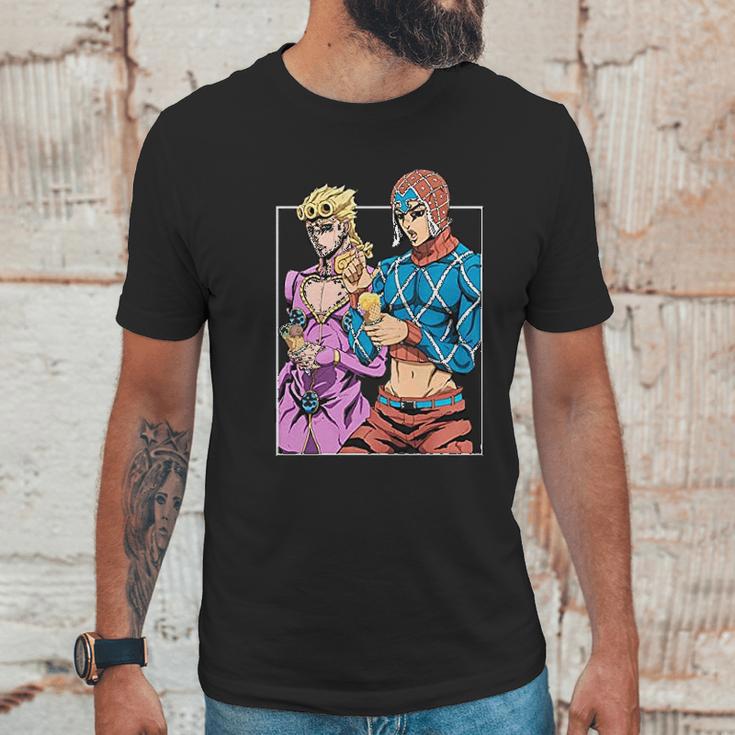 Jojos Bizarre Adventure Enjoying Ice Cream Unisex T-Shirt Gifts for Him