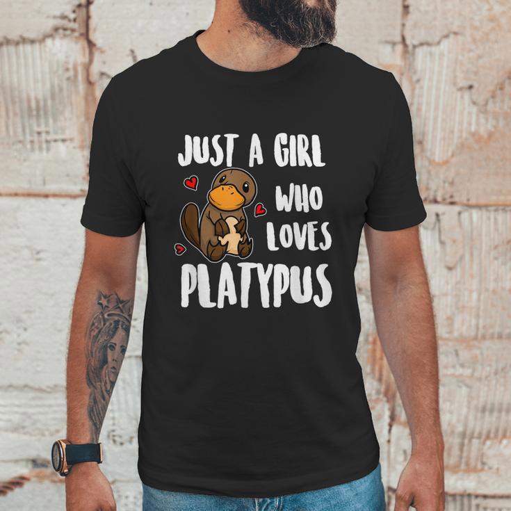 Just A Girl Who Loves Platypus Funny Platypus Costume Graphic Design Printed Casual Daily Basic Unisex T-Shirt Gifts for Him