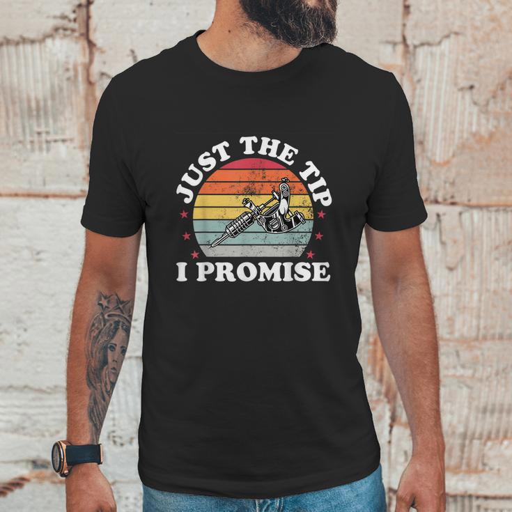 Just The Tip Tattoo Artist Tat Machine Funny Tattooist Graphic Design Printed Casual Daily Basic Unisex T-Shirt Gifts for Him