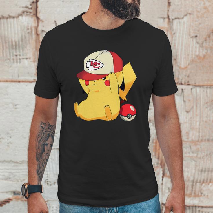 Kansas City Chiefs Pikachu Pokemon Shirt Unisex T-Shirt Gifts for Him