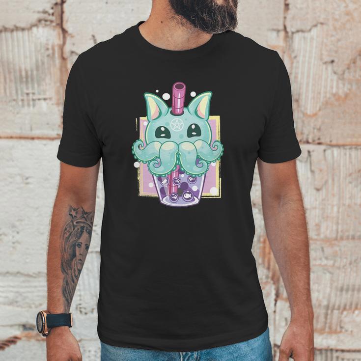 Kawaii Pastel Goth Creepy Creature Boba Bubble Tea Vaporwave Unisex T-Shirt Gifts for Him