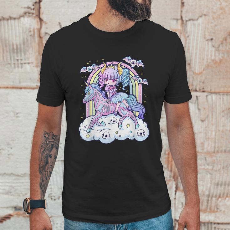 Kawaii Pastel Goth Cute Creepy Sugar Skull Unicorn Unisex T-Shirt Gifts for Him