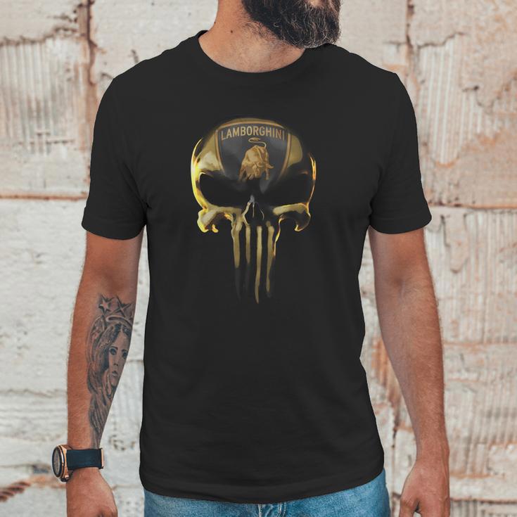 Lamborghini Skull V1 T-Shirt Hoodies And More Unisex T-Shirt Gifts for Him