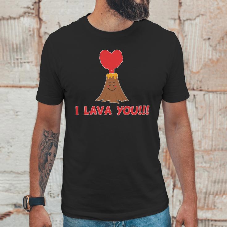 I Lava You Volcano Funny Cute Valentines Day Gift Unisex T-Shirt Gifts for Him