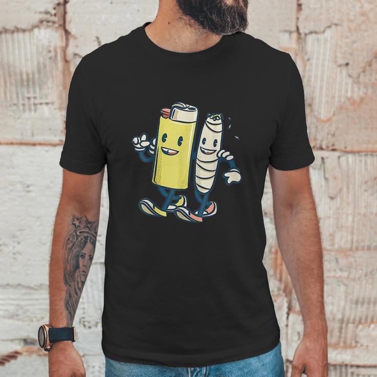 Lighter Joint Friends 420 Cannabis Marijuana Unisex T-Shirt Gifts for Him