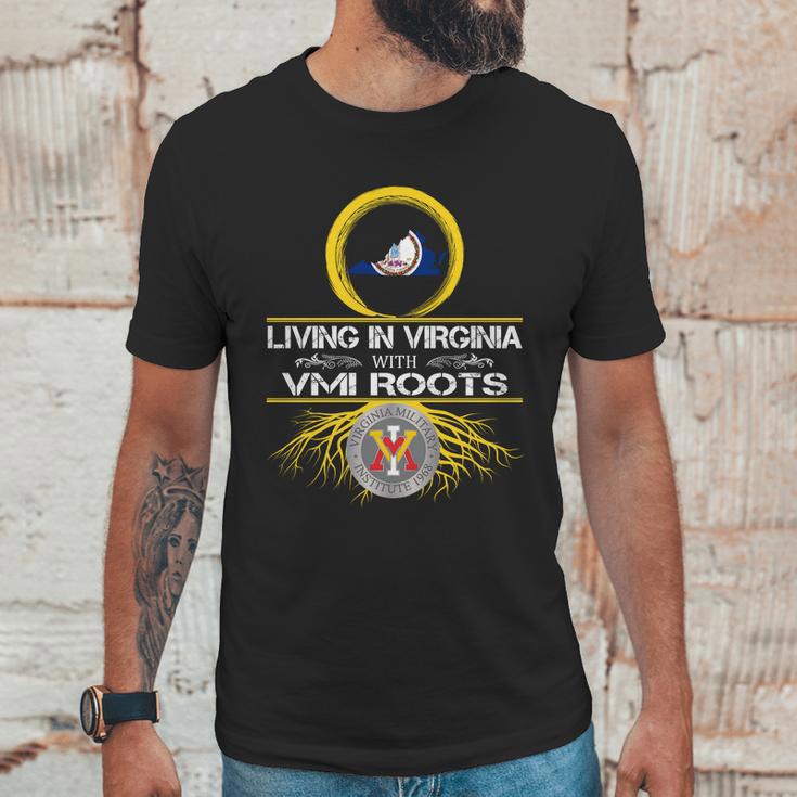 Living In Virginia With Vmi Roots Unisex T-Shirt Gifts for Him