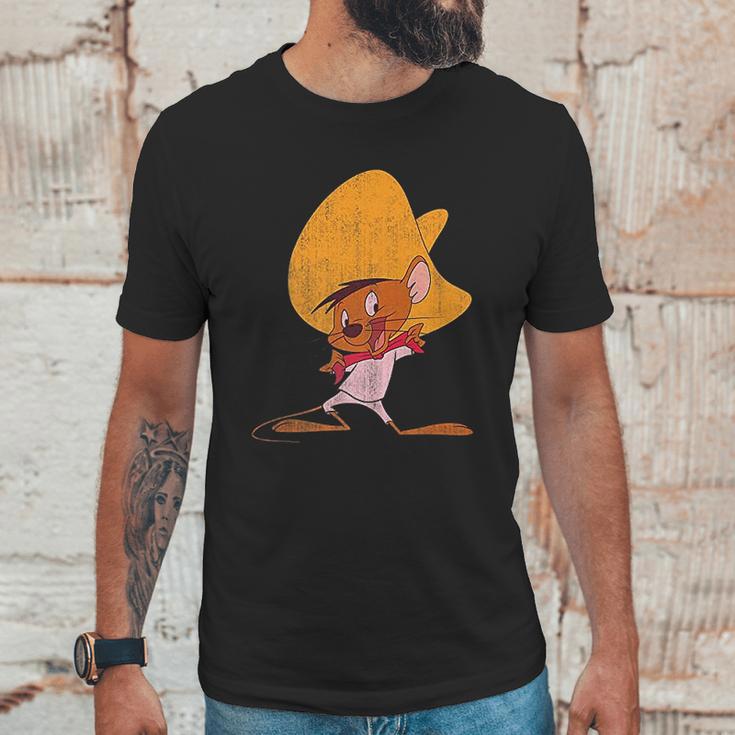 Looney Tunes Speedy Gonzales Red Hue Portrait Unisex T-Shirt Gifts for Him