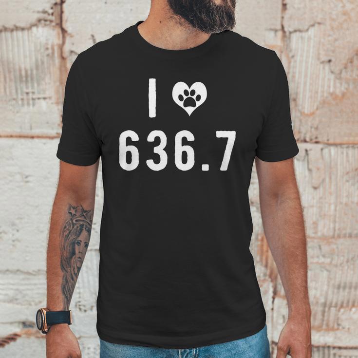 I Love 6367 Dogs Funny Dewey Decimal Unisex T-Shirt Gifts for Him