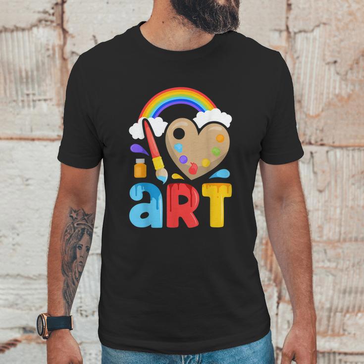 I Love Art Artist Painter Colorful Paintingkids Girls Unisex T-Shirt Gifts for Him