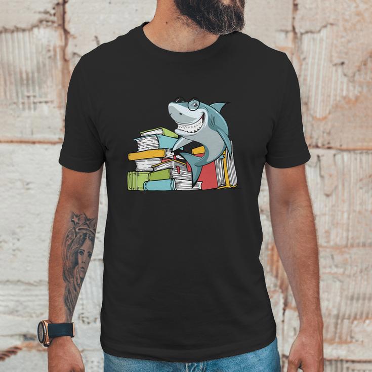 I Love Books Chibi Anime Shark Shirts Book Lover Unisex T-Shirt Gifts for Him