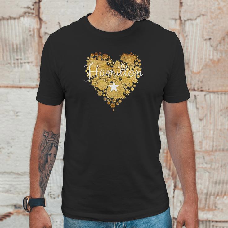 I Love Hamilton Heart Cute Gift Unisex T-Shirt Gifts for Him