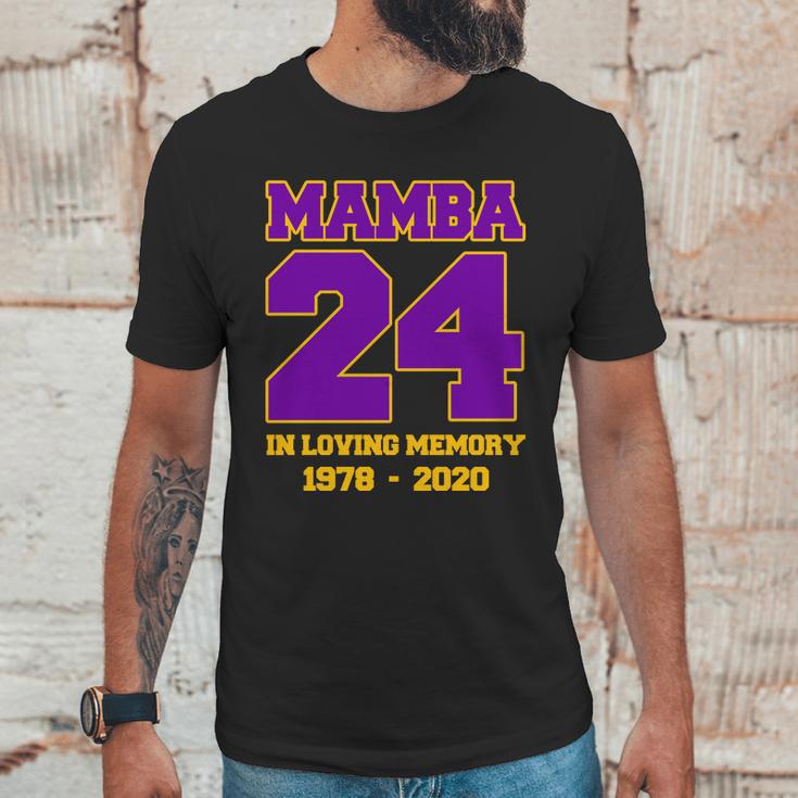 In Loving Memory Mamba 24 Tribute Graphic Design Printed Casual Daily Basic Unisex T-Shirt Gifts for Him