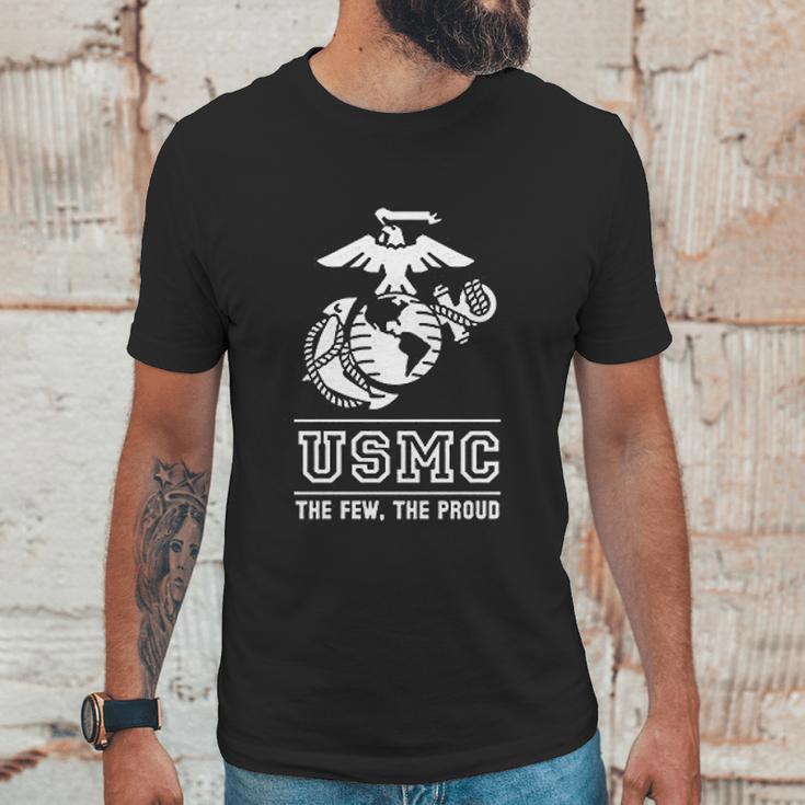 Lucky Ride Marines Usmc The Few The Proud White Emblem Unisex T-Shirt Gifts for Him