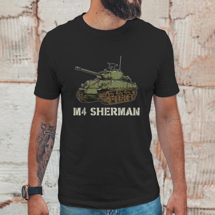 M4 Sherman American Ww2 Tank World War Graphic Design Printed Casual Daily Basic Unisex T-Shirt Gifts for Him