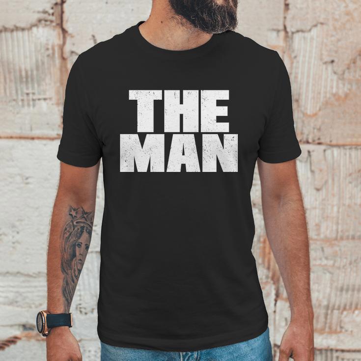 The Man Distressed Logo Unisex T-Shirt Gifts for Him