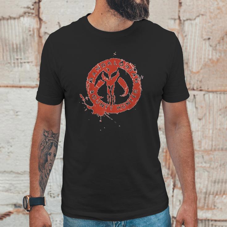 The Mandalorian Bounty Hunter Stamp Unisex T-Shirt Gifts for Him