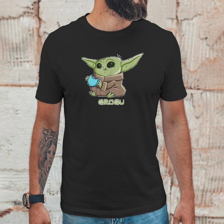 The Mandalorian The Child Grogu Blue Macaron Unisex T-Shirt Gifts for Him