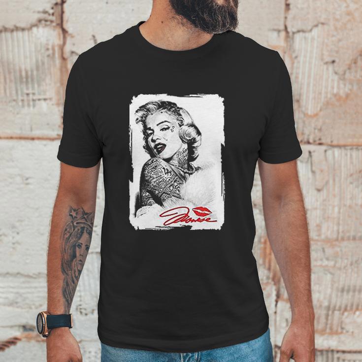 Marilyn Monroe Tattooed Unisex T-Shirt Gifts for Him