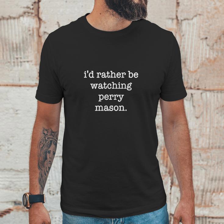 Matrixtee Costume Trending Id Rather Be Watching Perry Mason Unisex T-Shirt Gifts for Him