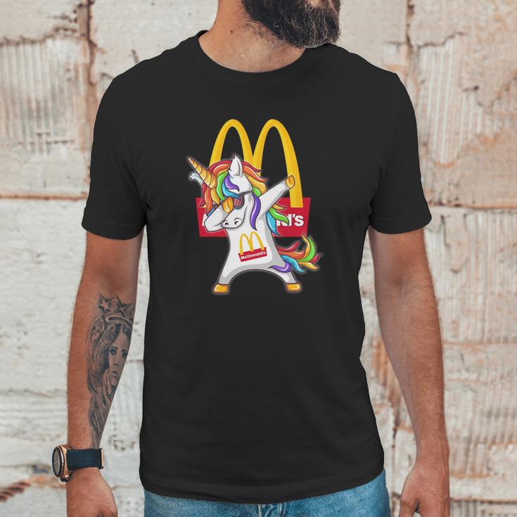 Mcdonalds Unicorn Dabbing Unisex T-Shirt Gifts for Him