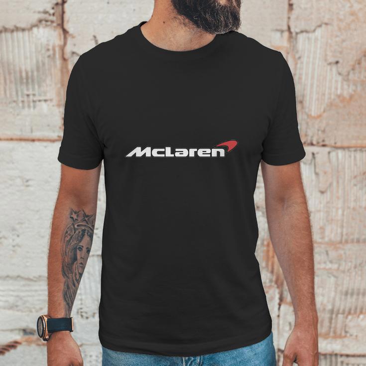 Mclaren Supercar Logo White Unisex T-Shirt Gifts for Him