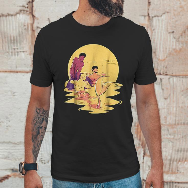 Merman Genderfluid Lgbtq Fantasy Art Unisex T-Shirt Gifts for Him