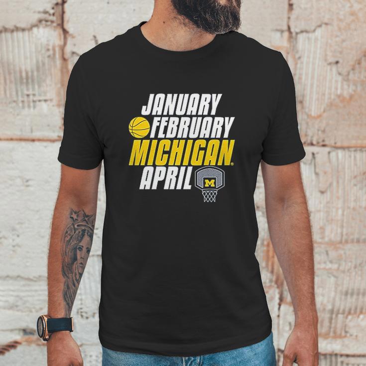 Michigan Wolverines Month Of Michigan Basketball Unisex T-Shirt Gifts for Him