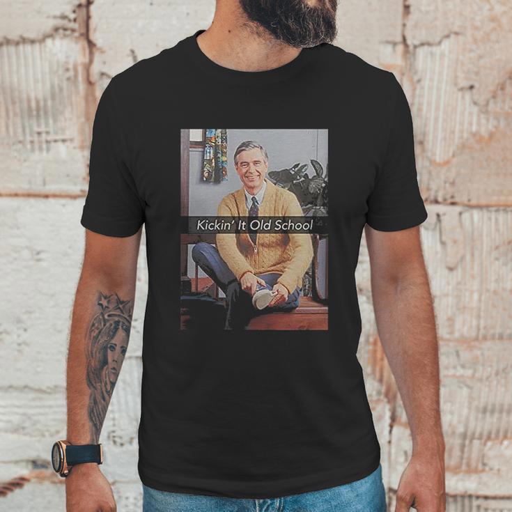 Mister Rogers Kickin It Old School Official Fitted T-Shirt Unisex T-Shirt Gifts for Him