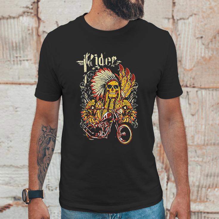 Motorcycle Indian Rider Unisex T-Shirt Gifts for Him