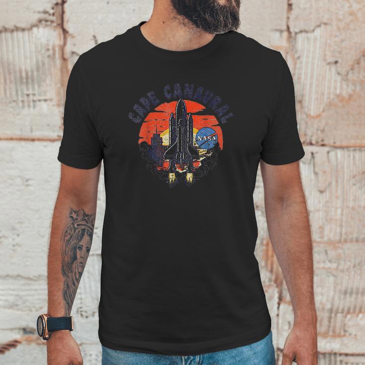 Nasa Cape Canaveral Beach Launch Sunset Unisex T-Shirt Gifts for Him