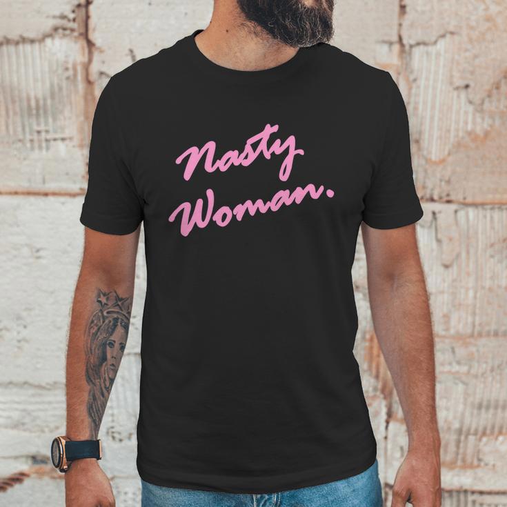 Nasty Woman Pink Script Hillary Clinton Unisex T-Shirt Gifts for Him