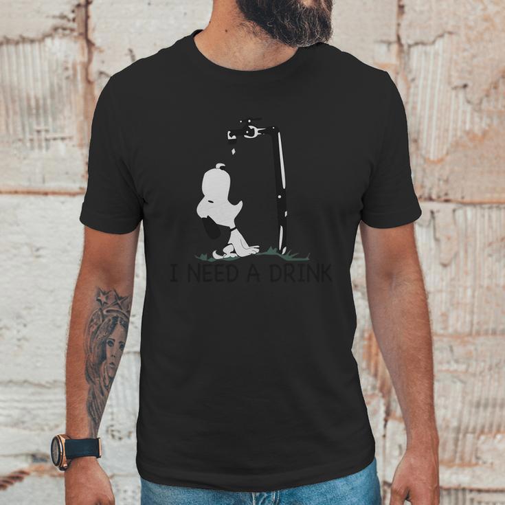 I Need A Drink Snoopy Unisex T-Shirt Gifts for Him