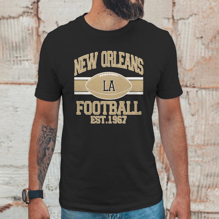 New Orleans La Football Vintage Sports Logo Unisex T-Shirt Gifts for Him