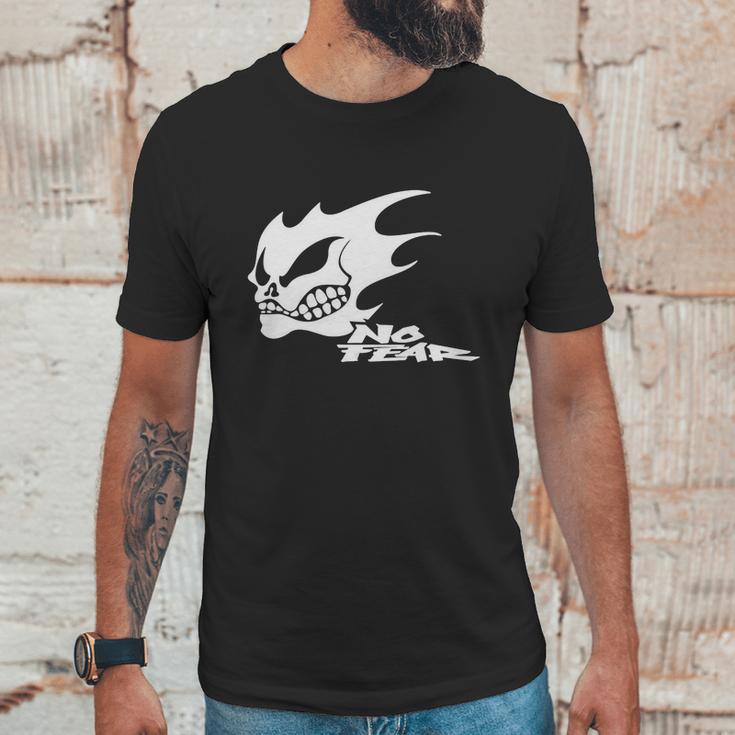 No Fear Flaming Skull T-Shirt Unisex T-Shirt Gifts for Him