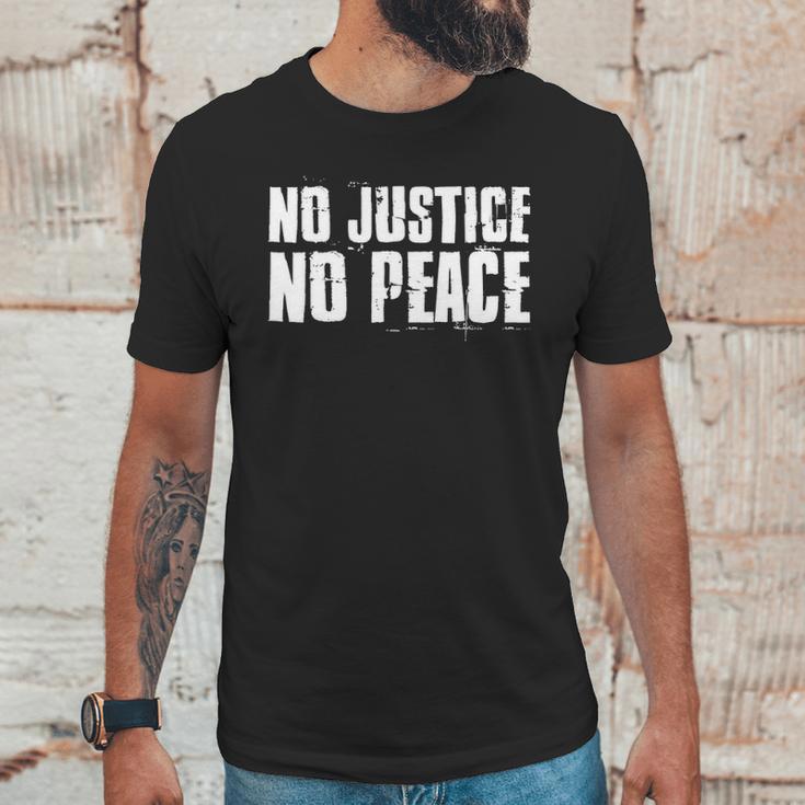 No Justice No Peace Black Lives Matter Unisex T-Shirt Gifts for Him